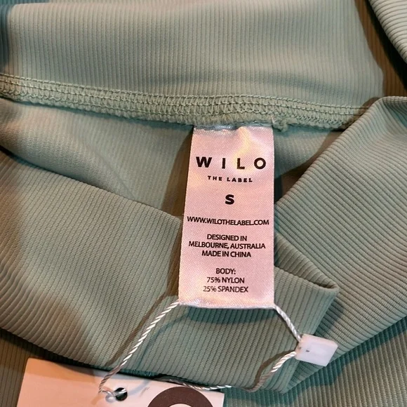 NWT - Sage Green Wilo The Lablel Ribbed Athletic Shorts 🤍🌿 - Picture 3 of 9
